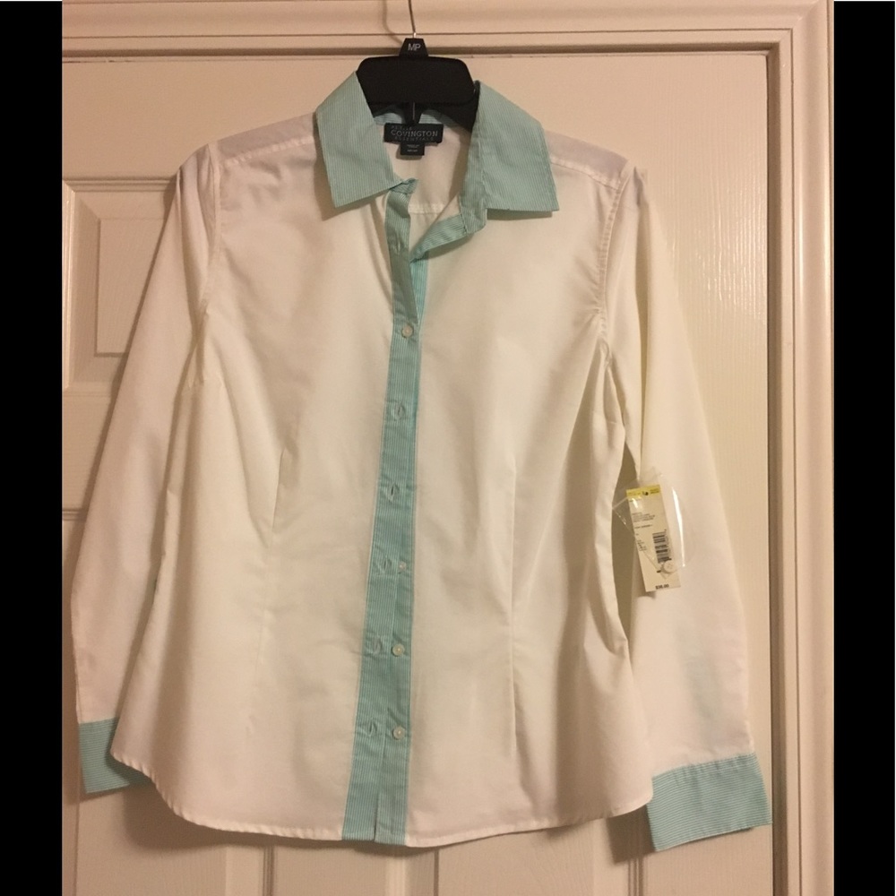 Petite Ls Essen shirt White and Turquoise